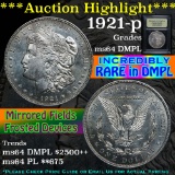 ***Auction Highlight*** 1921-p Morgan Dollar $1 Graded Choice Unc DMPL By USCG (fc)