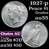 1927-p Peace Dollar $1 Grades Choice AU