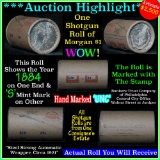 Auction Highlight Incredible Find, Uncirculated Morgan $1 Shotgun Roll w/1884 & ''s'' mint end. (fc)
