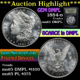 ***Auction Highlight*** 1884-o Morgan Dollar $1 Graded GEM Unc DMPL By USCG (fc)