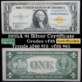 1935A $1 Gold Seal Silver Certificate Grades VF++