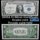 1935A $1 Blue Seal Silver Certificate Grades Choice CU