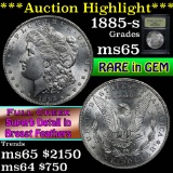 ***Auction Highlight*** 1885-s Morgan Dollar $1 Graded GEM Unc By USCG (fc)