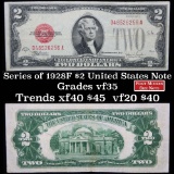 1928F $2 Red Seal United States Note Grades vf++