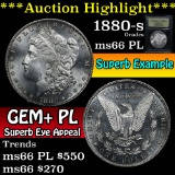 ***Auction Highlight*** 1880-s Morgan Dollar $1 Graded GEM+ UNC PL By USCG (fc)