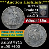 ***Auction Highlight*** 1877-s Trade Dollar $1 Graded Choice AU By USCG (fc)