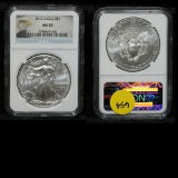 NGC 2013 Silver Eagle Dollar $1 Graded ms70 By NGC