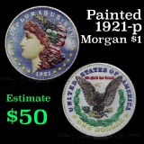 Painted 1921-p Morgan Dollar $1