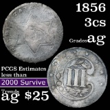 1856 3 Cent Silver 3cs Grades ag