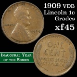 1909 VDB Lincoln Cent 1c Grades xf+