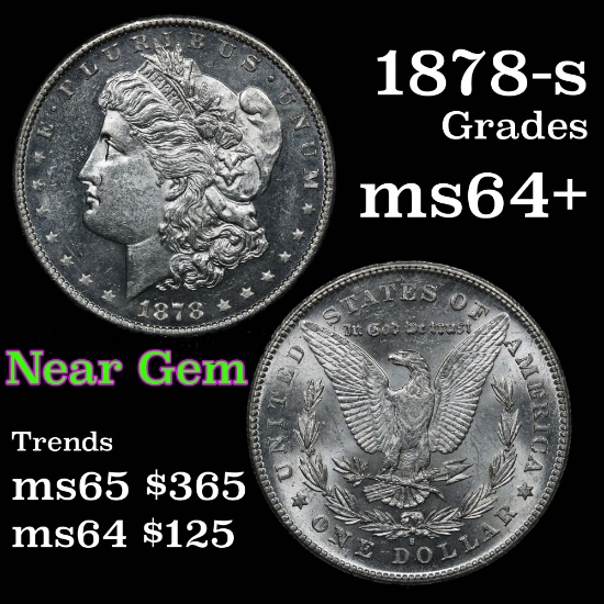 1878-s Morgan Dollar $1 Grades Choice+ Unc
