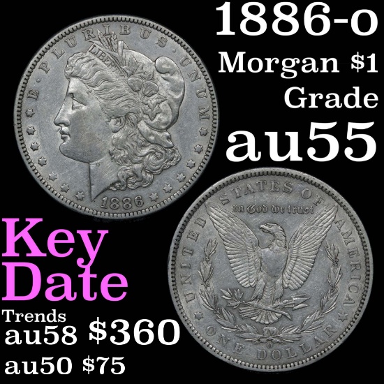 1886-o Morgan Dollar $1 Grades Choice AU