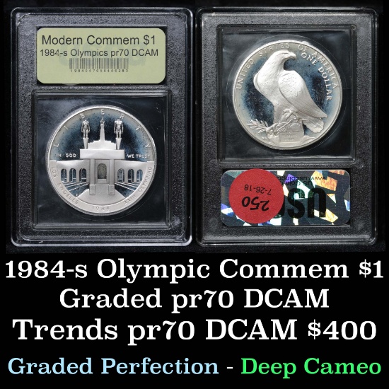 1984-s Olympics Modern Commem Dollar $1 Graded GEM++ Proof Deep Cameo Bu USCG