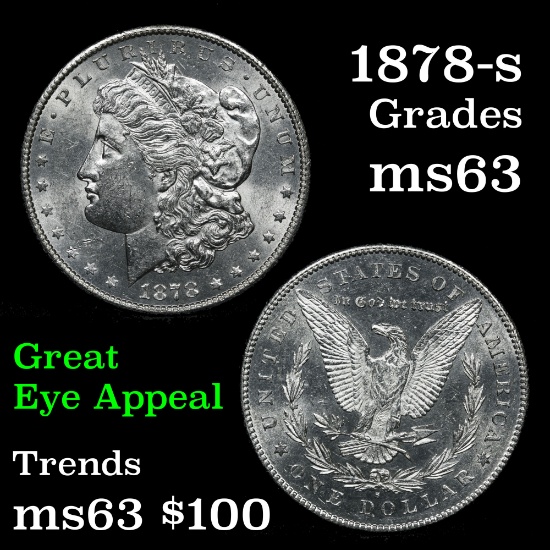1878-s Morgan Dollar $1 Grades Select Unc