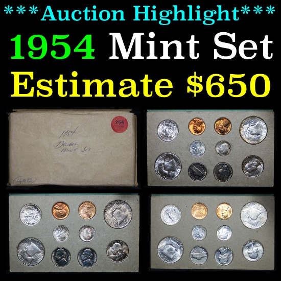 ***Auction Highlight*** 1954 Double Mint Set and includes 20 coins   by USCG (fc)