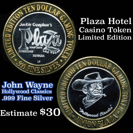 Casino Token with .6 Oz. of Silver in the center Plaza