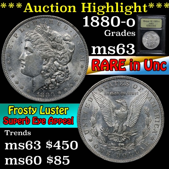 ***Auction Highlight*** 1880-o Morgan Dollar $1 Graded Select Unc by USCG (fc)