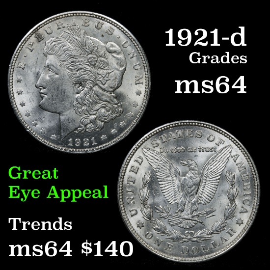 1921-d Morgan Dollar $1 Grades Choice Unc