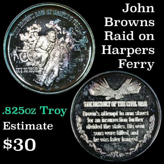 John Browns Raid .825 oz. Silver Round