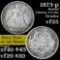 1873-p Seated Liberty Half Dime 1/2 10c Grades vf+