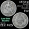 1872-p Seated Liberty Half Dime 1/2 10c Grades f, fine