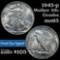 1945-p Walking Liberty Half Dollar 50c Grades GEM Unc