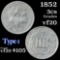 1852 3 Cent Silver 3cs Grades vf, very fine