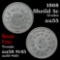 1868 Shield Nickel 5c Grades Choice AU