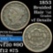 1853 Braided Hair Half Cent 1/2c Grades vf details