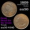 1809 Classic Head half cent 1/2c Grades AU, Almost Unc