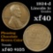 1924-d Lincoln Cent 1c Grades xf
