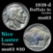 1938-d Buffalo Nickel 5c Grades Select Unc