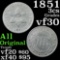 1851 3 Cent Silver 3cs Grades vf++
