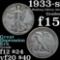 1933-s Walking Liberty Half Dollar 50c Grades f+