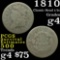 1810 Classic Head half cent 1/2c Grades g, good