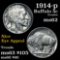 1914-p Buffalo Nickel 5c Grades Select Unc