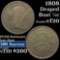 1808 Draped Bust Half Cent 1/2c Grades vf, very fine
