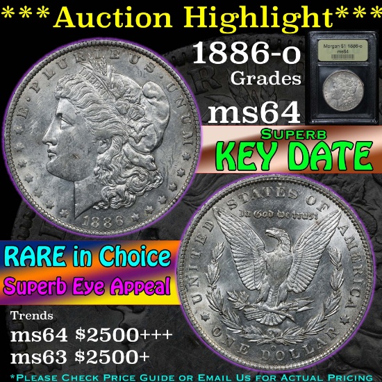 ***Auction Highlight*** 1886-o Morgan Dollar $1 Graded Choice Unc By USCG (fc)