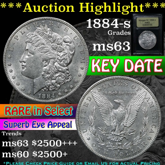 ***Auction Highlight*** 1884-s Morgan Dollar $1 Graded Select Unc By USCG (fc)