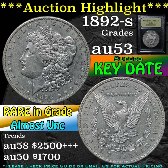 ***Auction Highlight*** 1892-s Morgan Dollar $1 Graded Select AU By USCG (fc)