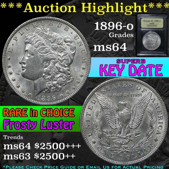 ***Auction Highlight*** 1896-o Morgan Dollar $1 Graded Choice Unc By USCG (fc)