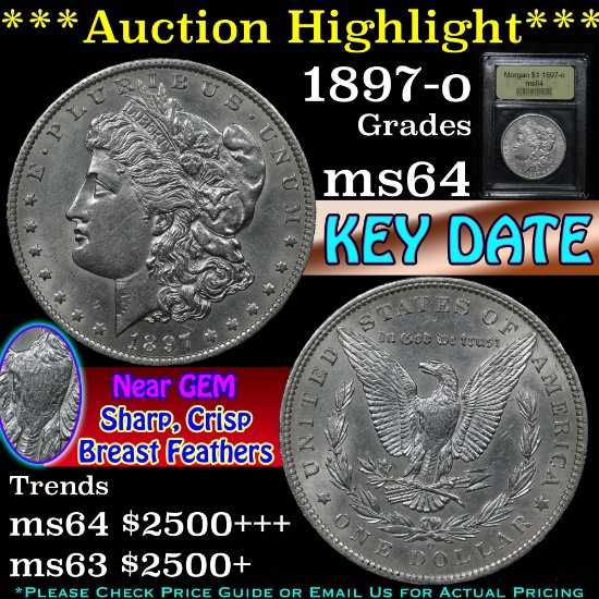***Auction Highlight*** 1897-o Morgan Dollar $1 Graded Choice Unc By USCG (fc)