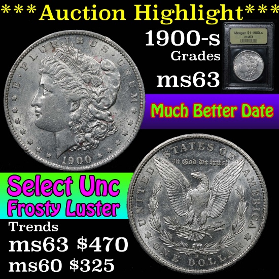 ***Auction Highlight*** 1900-s Morgan Dollar $1 Graded Select Unc By USCG (fc)