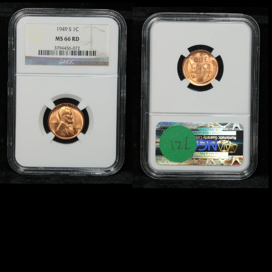 NGC 1949-s Lincoln Cent 1c Graded ms66 rd By NGC