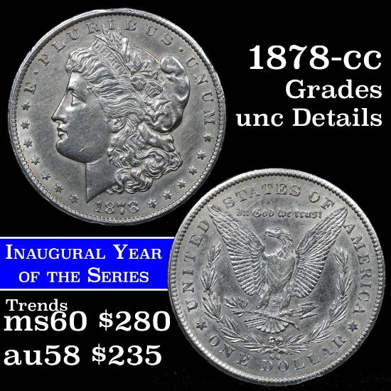 1878-cc Morgan Dollar $1 Grades Unc Details