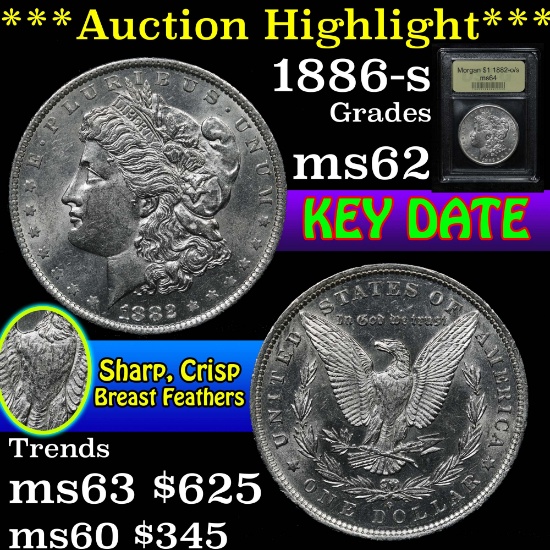 ***Auction Highlight*** 1882-o/s Morgan Dollar $1 Graded Choice Unc By USCG (fc)