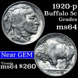 1920-p Buffalo Nickel 5c Grades Choice Unc