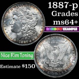 1887-p Morgan Dollar $1 Grades Choice+ Unc