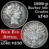 1899-p Barber Half Dollars 50c Grades xf