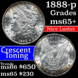 1888-p Morgan Dollar $1 Grades GEM+ Unc